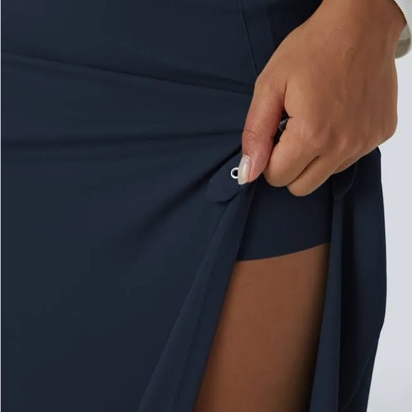 HALARA Navy Maxi Skirt with Slits - Picture 5 of 6